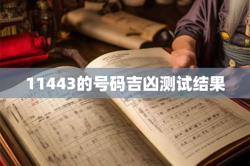 11443的号码吉凶测试结果