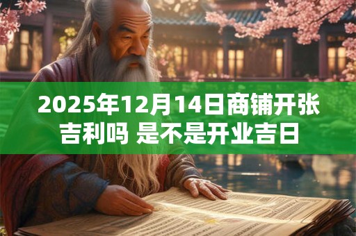 2025年12月14日商铺开张吉利吗 是不是开业吉日
