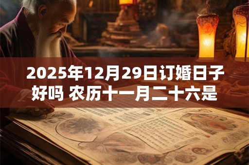 2025年12月29日订婚日子好吗 农历十一月二十六是吉日吗