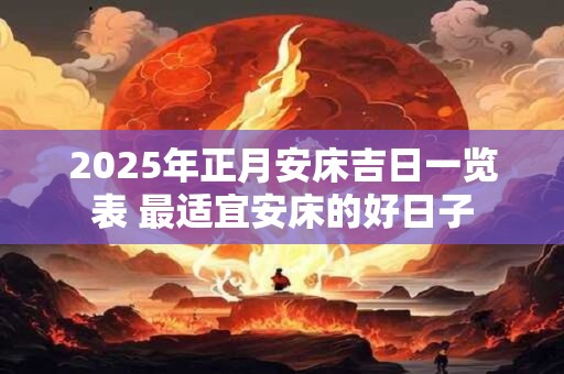2025年正月安床吉日一览表 最适宜安床的好日子