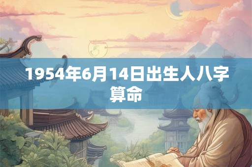 1954年6月14日出生人八字算命