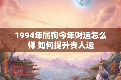 1994年属狗今年财运怎么样 如何提升贵人运