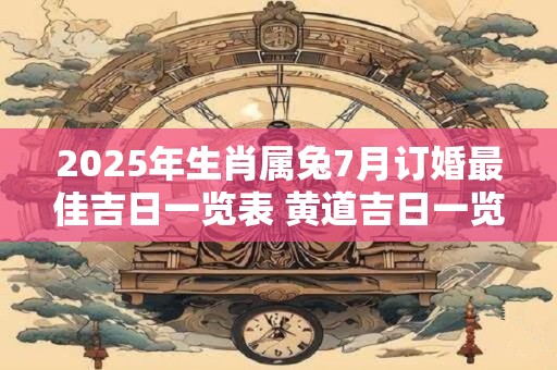 2025年生肖属兔7月订婚最佳吉日一览表 黄道吉日一览表
