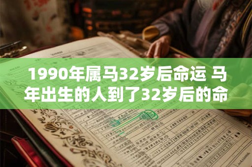 1990年属马32岁后命运 马年出生的人到了32岁后的命运如何
