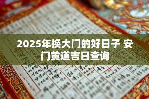 2025年换大门的好日子 安门黄道吉日查询