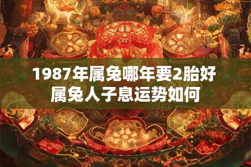 1987年属兔哪年要2胎好 属兔人子息运势如何 1987年属兔哪年要2胎好 属兔人子息运势如何