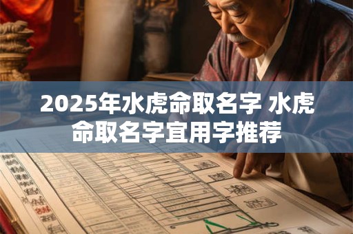 2025年水虎命取名字 水虎命取名字宜用字推荐 2025年水虎命取名字 水虎命取名字宜用字推荐