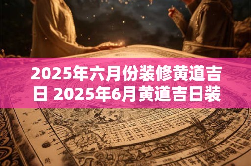 2025年六月份装修黄道吉日 2025年6月黄道吉日装修合适吗