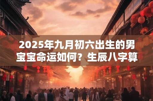 2025年九月初六出生的男宝宝命运如何？生辰八字算命