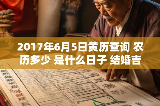 2017年6月5日黄历查询 农历多少 是什么日子 结婚吉时