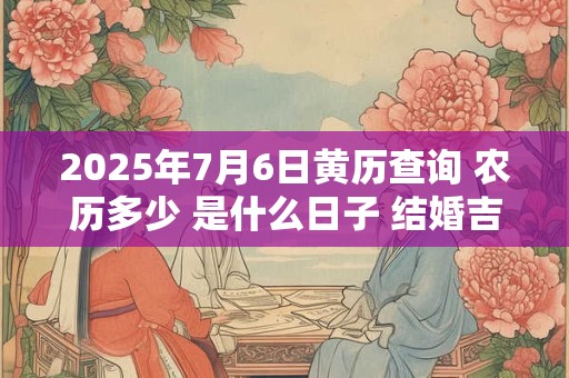 2025年7月6日黄历查询 农历多少 是什么日子 结婚吉时