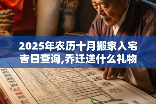 2025年农历十月搬家入宅吉日查询,乔迁送什么礼物好