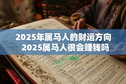 2026年属马人的财运方向  2026属马人很会赚钱吗