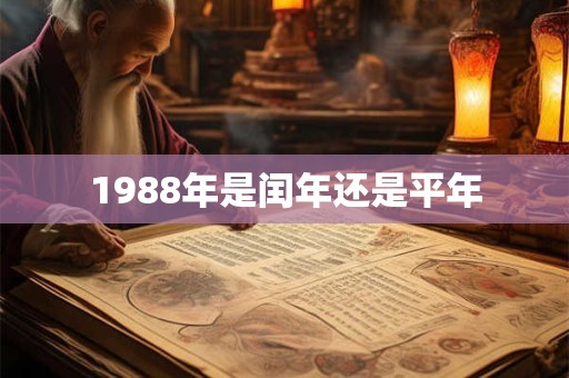 1988年是闰年还是平年