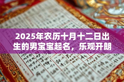 2025年农历十月十二日出生的男宝宝起名，乐观开朗名字大全