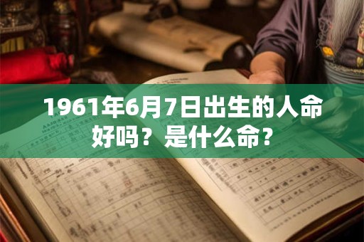 1961年6月7日出生的人命好吗？是什么命？