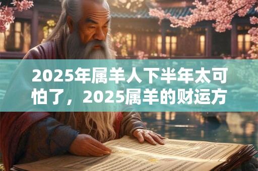 2025年属羊人下半年太可怕了，2025属羊的财运方位