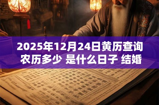 2025年12月24日黄历查询 农历多少 是什么日子 结婚吉时