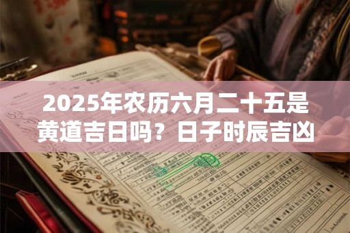 2025年农历六月二十五是黄道吉日吗？日子时辰吉凶？