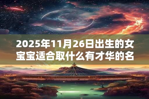 2026年11月26日出生的女宝宝适合取什么有才华的名字