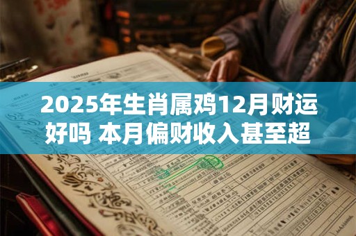 2025年生肖属鸡12月财运好吗 本月偏财收入甚至超过正财
