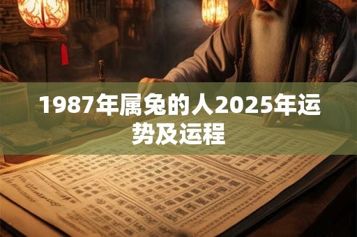 1987年属兔的人2025年运势及运程