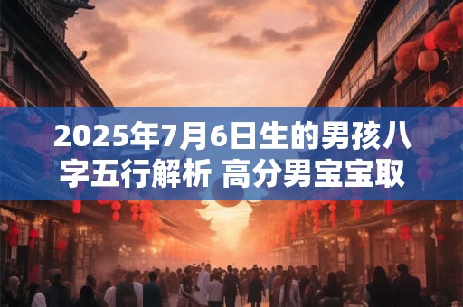 2025年7月6日生的男孩八字五行解析 高分男宝宝取名字