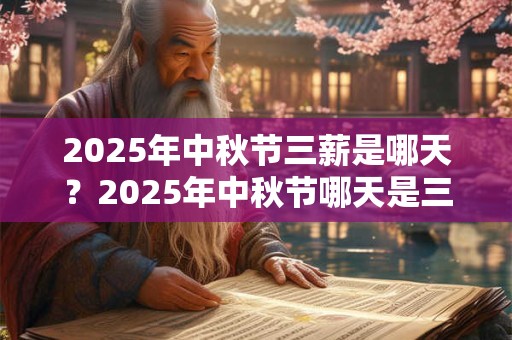 2025年中秋节三薪是哪天？2025年中秋节哪天是三倍工资