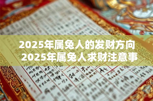 2025年属兔人的发财方向  2025年属兔人求财注意事项