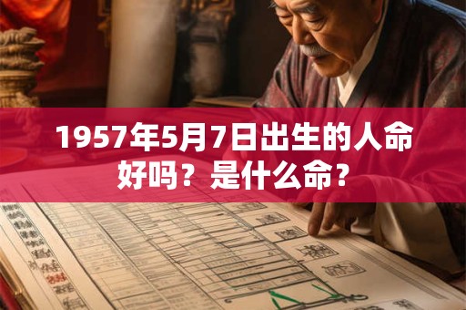 1957年5月7日出生的人命好吗？是什么命？