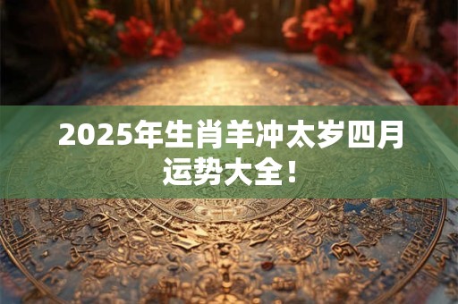 2025年生肖羊冲太岁四月运势大全！