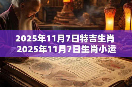 2025年11月7日特吉生肖 2025年11月7日生肖小运播报