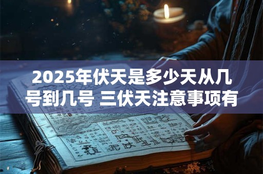 2025年伏天是多少天从几号到几号 三伏天注意事项有哪些