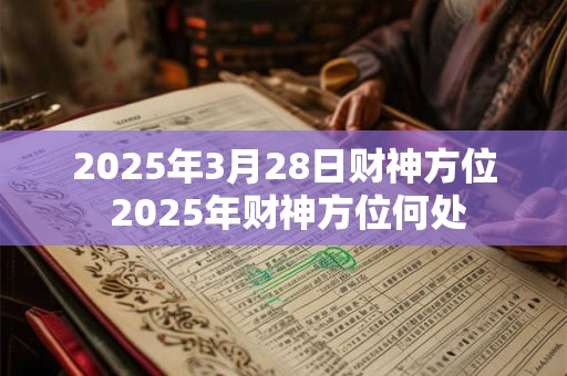 2025年3月28日财神方位 2025年财神方位何处