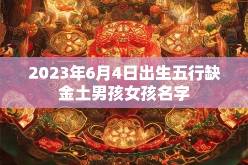 2023年6月4日出生五行缺金土男孩女孩名字