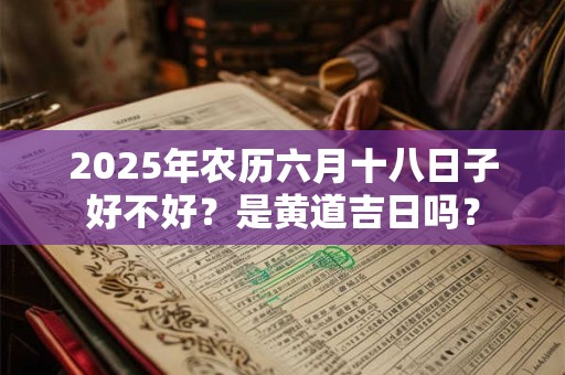 2026年农历六月十八日子好不好？是黄道吉日吗？