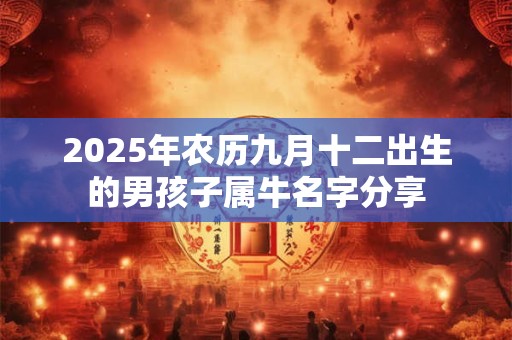 2025年农历九月十二出生的男孩子属牛名字分享
