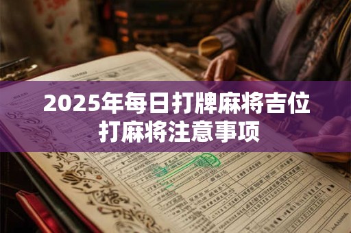 2025年每日打牌麻将吉位 打麻将注意事项 2025年每日打牌麻将吉位 打麻将注意事项