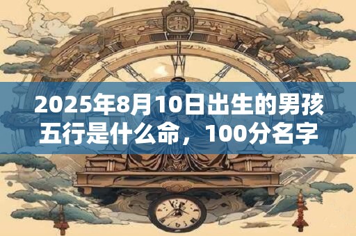 2025年8月10日出生的男孩五行是什么命，100分名字推荐！