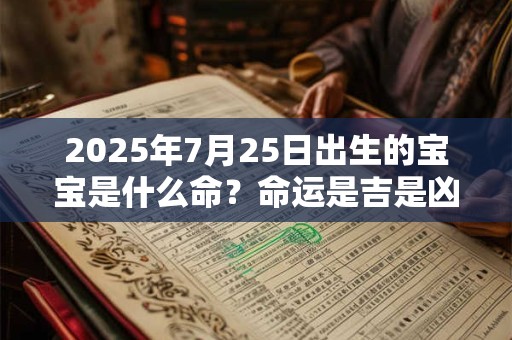 2025年7月25日出生的宝宝是什么命？命运是吉是凶？