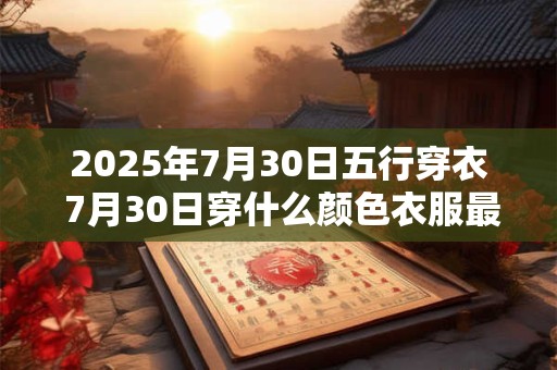 2026年7月30日五行穿衣 7月30日穿什么颜色衣服最旺运