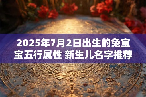2025年7月2日出生的兔宝宝五行属性 新生儿名字推荐
