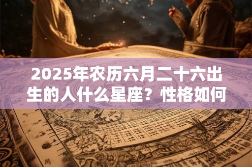 2026年农历六月二十六出生的人什么星座？性格如何？