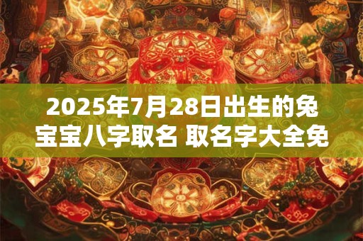 2025年7月28日出生的兔宝宝八字取名 取名字大全免费查询