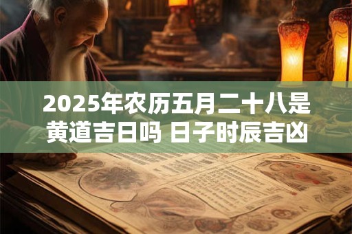 2025年农历五月二十八是黄道吉日吗 日子时辰吉凶