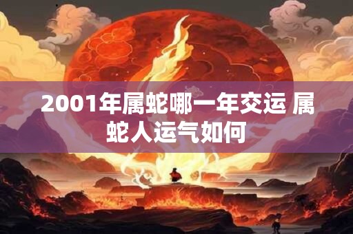 2001年属蛇哪一年交运 属蛇人运气如何