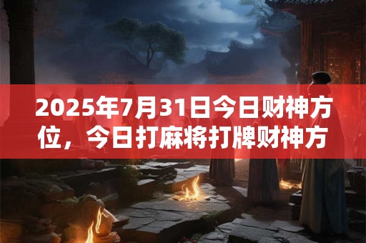 2025年7月31日今日财神方位，今日打麻将打牌财神方位