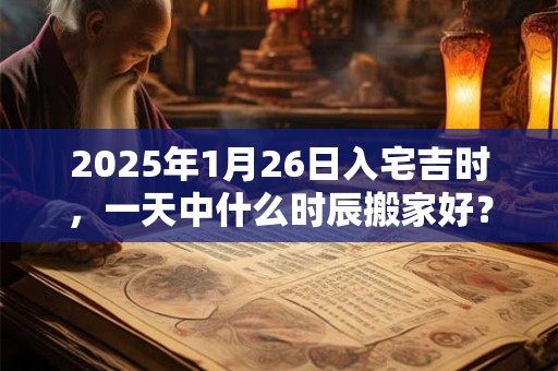 2025年1月26日入宅吉时，一天中什么时辰搬家好？