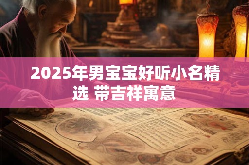 2025年男宝宝好听小名精选 带吉祥寓意