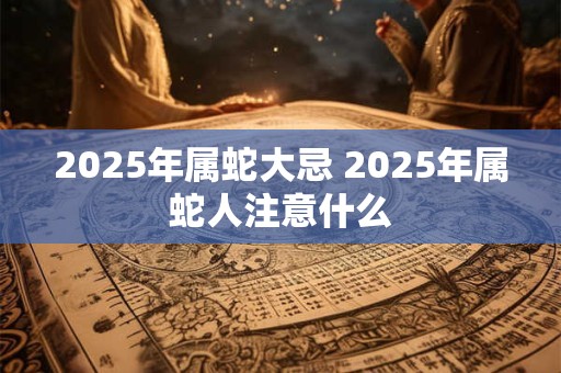 2025年属蛇大忌 2025年属蛇人注意什么